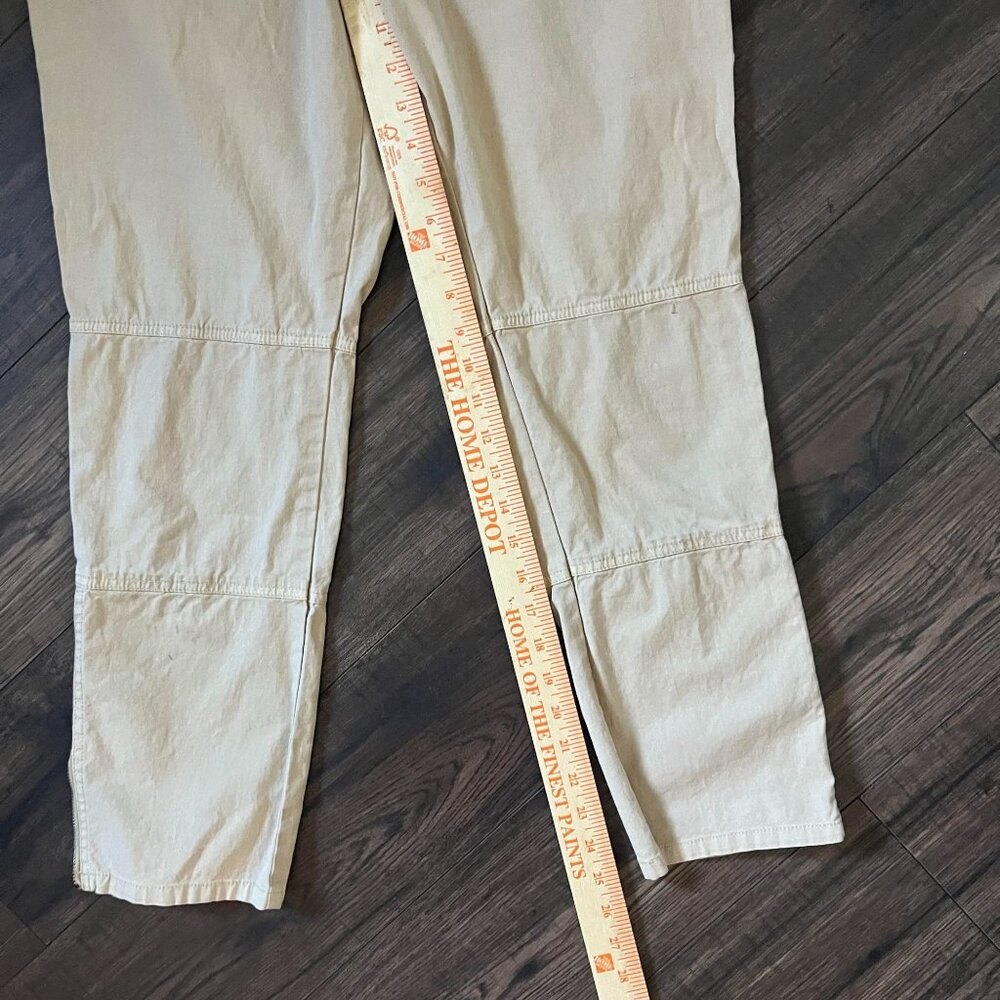 Soft Surrounding Womens Pants Beige Zip Hems Pull On Pockets Size Petit Medium - Picture 7 of 7